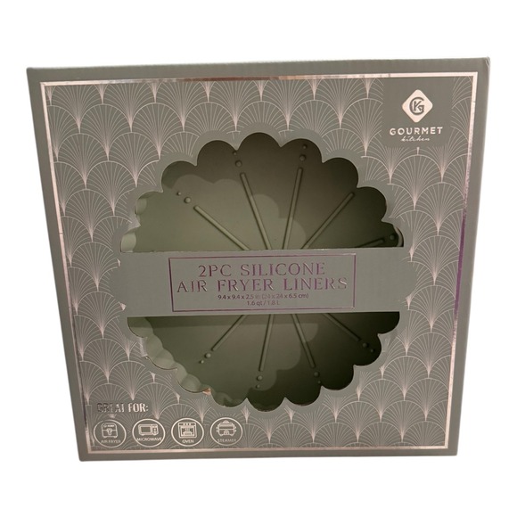 Gourmet Kitchen Other - Gourmet Kitchen 2‎ Piece Silicone Air Fryer Liners Reusable Round Baking Mats
